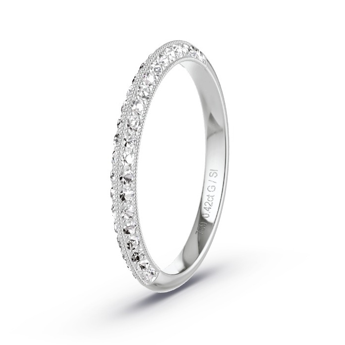 Memoire-Ring Weissgold - 0.42 ct. Diamanten - Modell N°4121 Memoire-Ring Weissgold - 0.42 ct. Diamanten - Modell N°4121