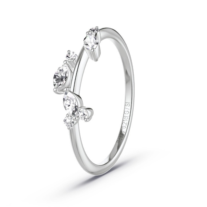 Memoire-Ring Palladium - 0.21 ct. Diamanten - Modell N°4125 Memoire-Ring Palladium - 0.21 ct. Diamanten - Modell N°4125