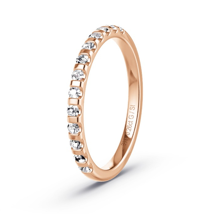 Memoire-Ring Rotgold - 0.26 ct. Diamanten - Modell N°4126 Memoire-Ring Rotgold - 0.26 ct. Diamanten - Modell N°4126