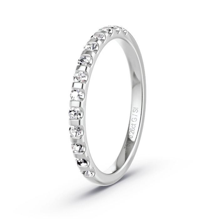 Memoire-Ring Weissgold - 0.26 ct. Diamanten - Modell N°4126 Memoire-Ring Weissgold - 0.26 ct. Diamanten - Modell N°4126