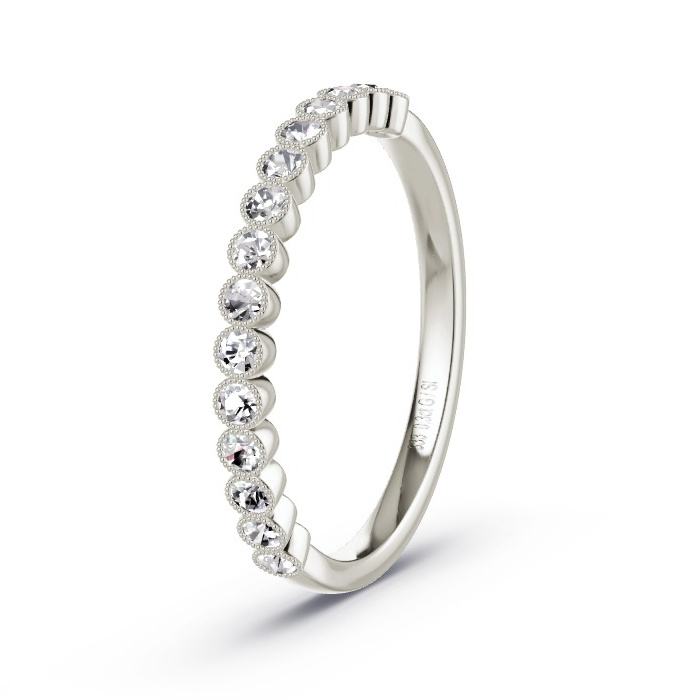 Memoire-Ring Graugold - 0.30 ct. Diamanten - Modell N°4127 Memoire-Ring Graugold - 0.30 ct. Diamanten - Modell N°4127