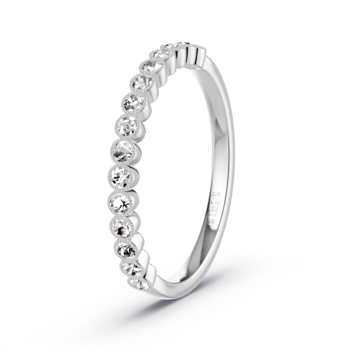 Memoire-Ring Weissgold - 0.30 ct. Diamanten - Modell N°4127 Memoire-Ring Weissgold - 0.30 ct. Diamanten - Modell N°4127