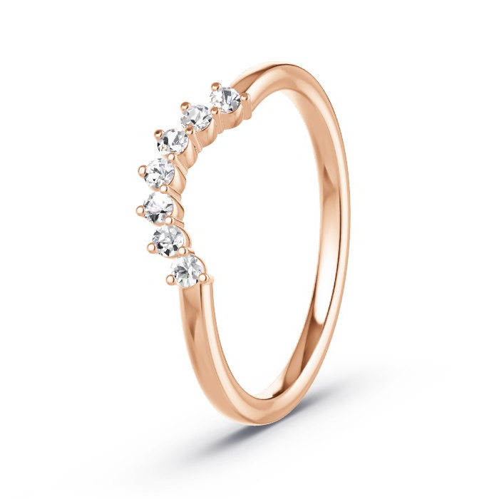 Memoire-Ring Rosegold - 0.14 ct. Diamanten - Modell N°4130
