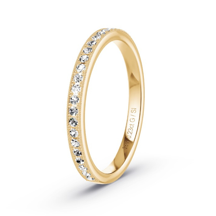 Memoire-Ring Apricotgold - 0.23 ct. Diamanten - Modell N°4131 Memoire-Ring Apricotgold - 0.23 ct. Diamanten - Modell N°4131