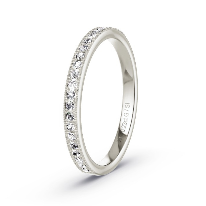 Memoire-Ring Graugold - 0.23 ct. Diamanten - Modell N°4131 Memoire-Ring Graugold - 0.23 ct. Diamanten - Modell N°4131