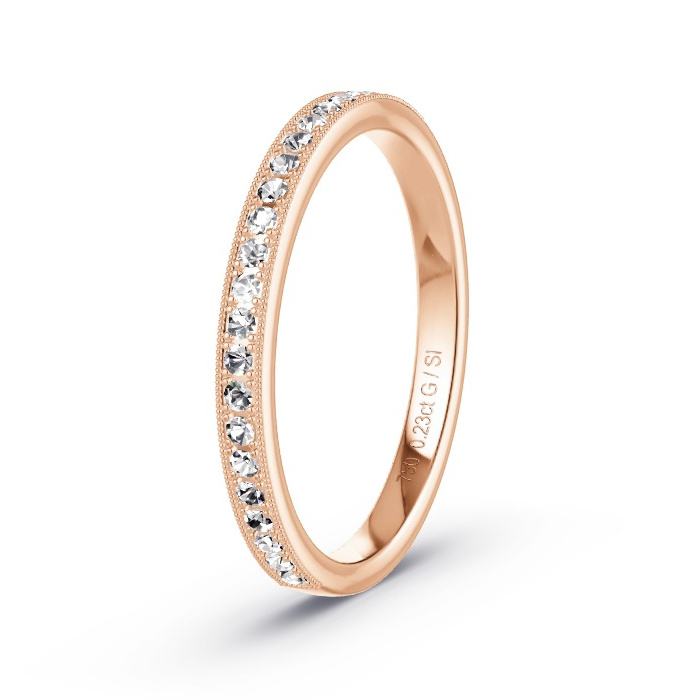 Memoire-Ring Rosegold - 0.23 ct. Diamanten - Modell N°4131
