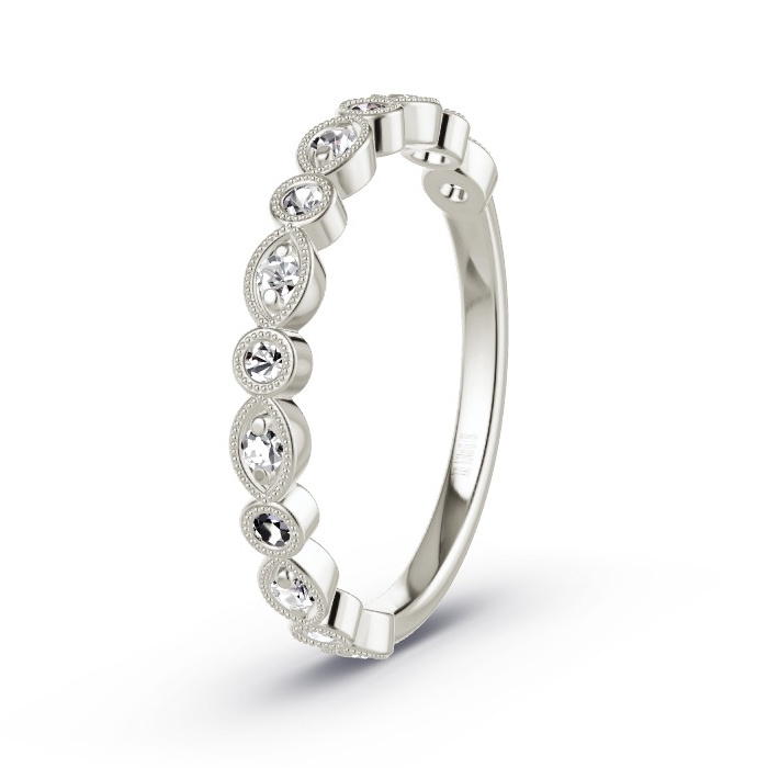 Memoire-Ring Graugold - 0.26 ct. Diamanten - Modell N°4132 Memoire-Ring Graugold - 0.26 ct. Diamanten - Modell N°4132