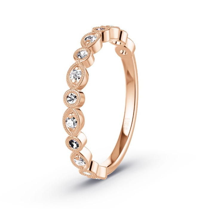 Memoire-Ring Rotgold - 0.26 ct. Diamanten - Modell N°4132 Memoire-Ring Rotgold - 0.26 ct. Diamanten - Modell N°4132