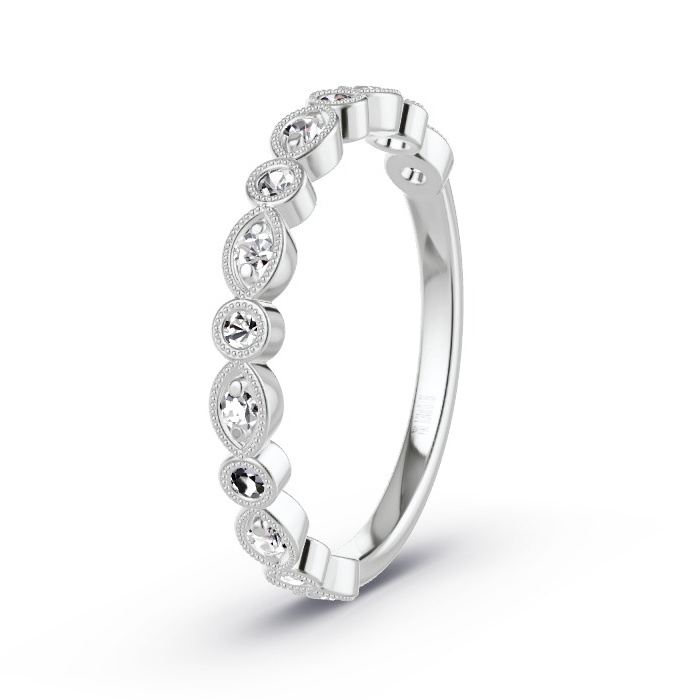 Memoire-Ring Weissgold - 0.26 ct. Diamanten - Modell N°4132 Memoire-Ring Weissgold - 0.26 ct. Diamanten - Modell N°4132
