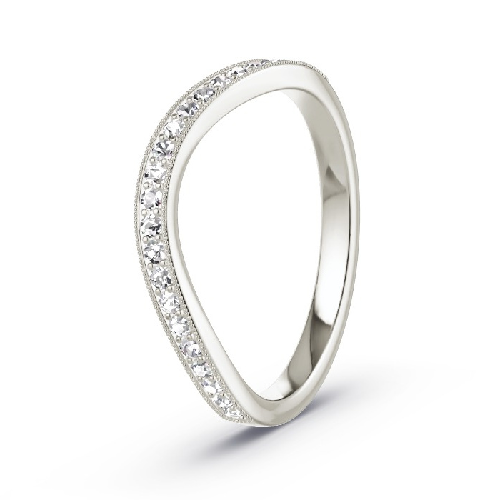 Memoire-Ring Graugold - 0.23 ct. Diamanten - Modell N°4134 Memoire-Ring Graugold - 0.23 ct. Diamanten - Modell N°4134
