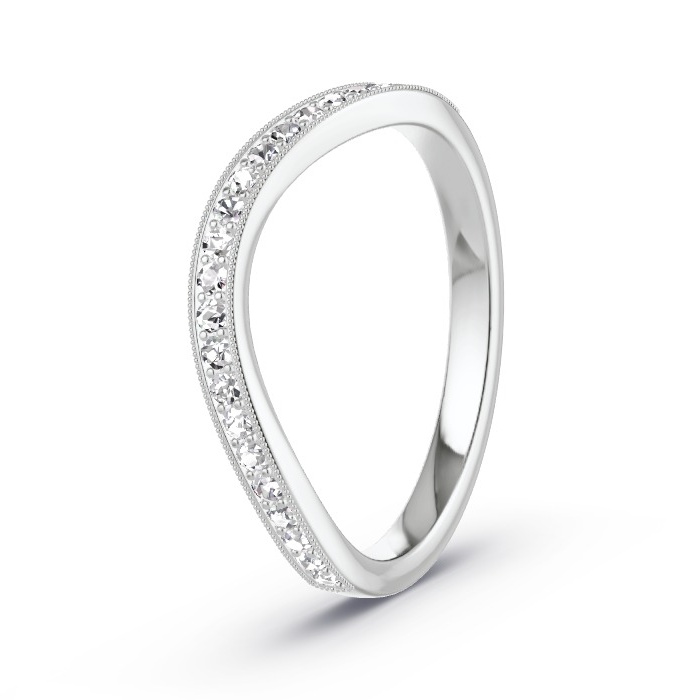 Memoire-Ring Weissgold - 0.23 ct. Diamanten - Modell N°4134 Memoire-Ring Weissgold - 0.23 ct. Diamanten - Modell N°4134