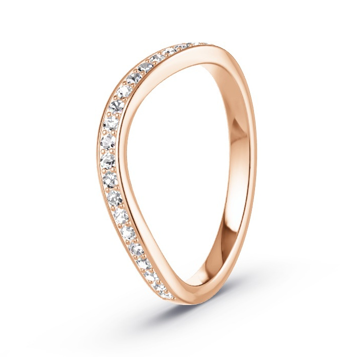 Memoire-Ring Rotgold - 0.23 ct. Diamanten - Modell N°4134 Memoire-Ring Rotgold - 0.23 ct. Diamanten - Modell N°4134