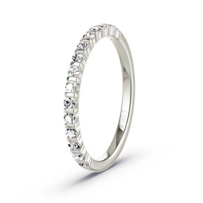 Memoire-Ring Graugold - 0.30 ct. Diamanten - Modell N°4136 Memoire-Ring Graugold - 0.30 ct. Diamanten - Modell N°4136
