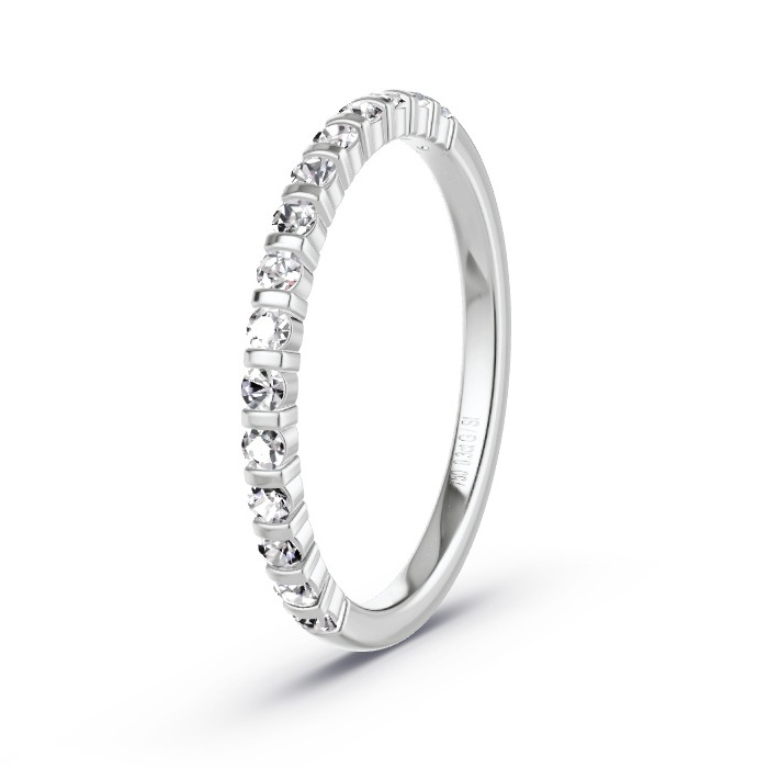 Memoire-Ring Weissgold - 0.30 ct. Diamanten - Modell N°4136 Memoire-Ring Weissgold - 0.30 ct. Diamanten - Modell N°4136