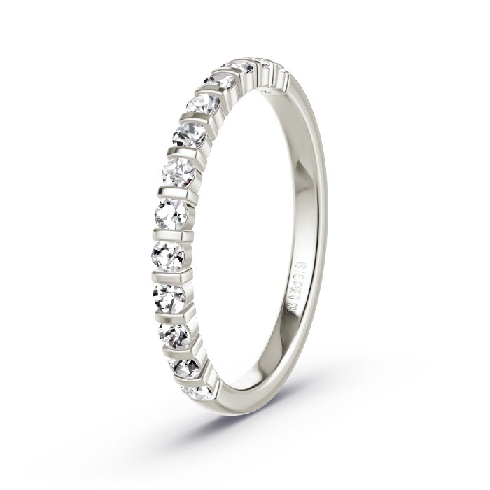 Memoire-Ring Graugold - 0.39 ct. Diamanten - Modell N°4136 Memoire-Ring Graugold - 0.39 ct. Diamanten - Modell N°4136