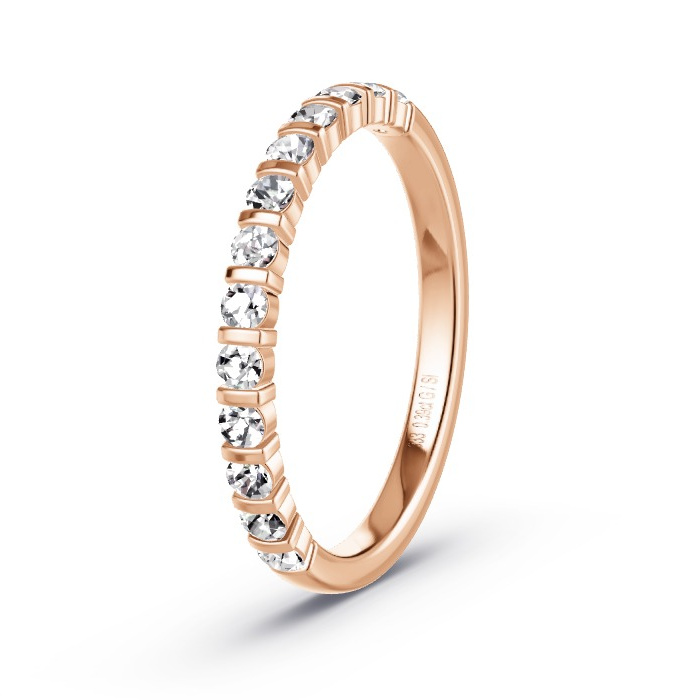 Memoire-Ring Rotgold - 0.39 ct. Diamanten - Modell N°4136 Memoire-Ring Rotgold - 0.39 ct. Diamanten - Modell N°4136