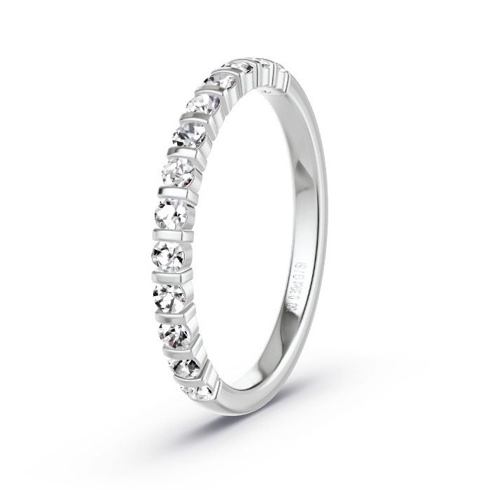 Memoire-Ring Weissgold - 0.39 ct. Diamanten - Modell N°4136 Memoire-Ring Weissgold - 0.39 ct. Diamanten - Modell N°4136