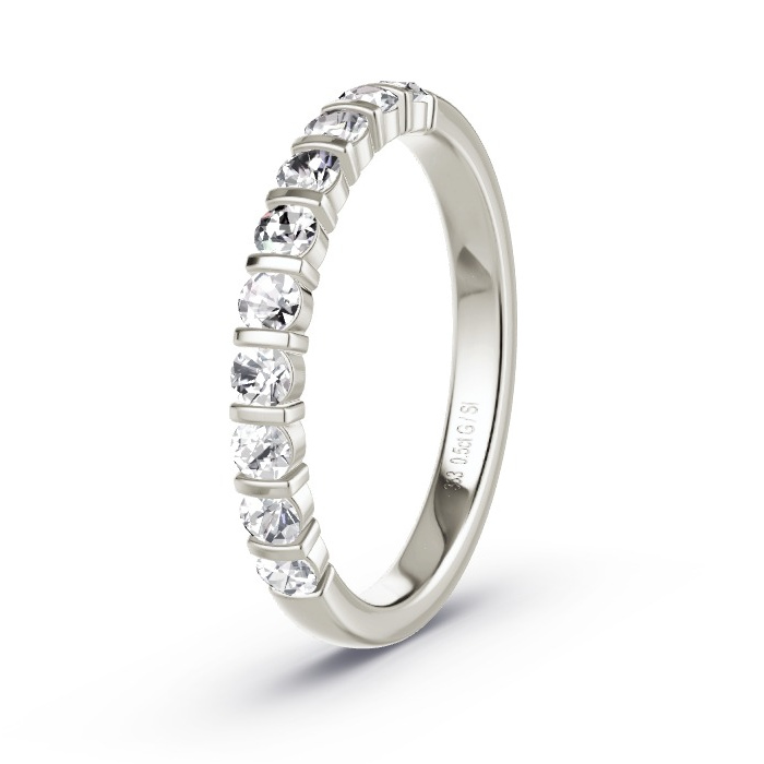Memoire-Ring Graugold - 0.50 ct. Diamanten - Modell N°4136 Memoire-Ring Graugold - 0.50 ct. Diamanten - Modell N°4136