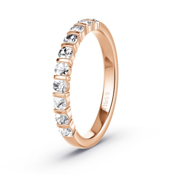 Memoire-Ring Rotgold - 0.50 ct. Diamanten - Modell N°4136 Memoire-Ring Rotgold - 0.50 ct. Diamanten - Modell N°4136