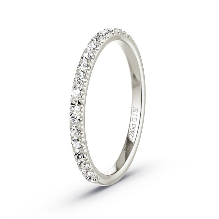 Memoire-Ring Graugold - 0.285 ct. Diamanten - Modell N°4137 Memoire-Ring Graugold - 0.285 ct. Diamanten - Modell N°4137
