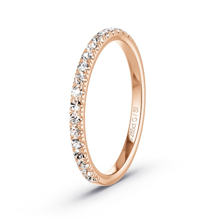 Memoire-Ring Rotgold - 0.285 ct. Diamanten - Modell N°4137 Memoire-Ring Rotgold - 0.285 ct. Diamanten - Modell N°4137