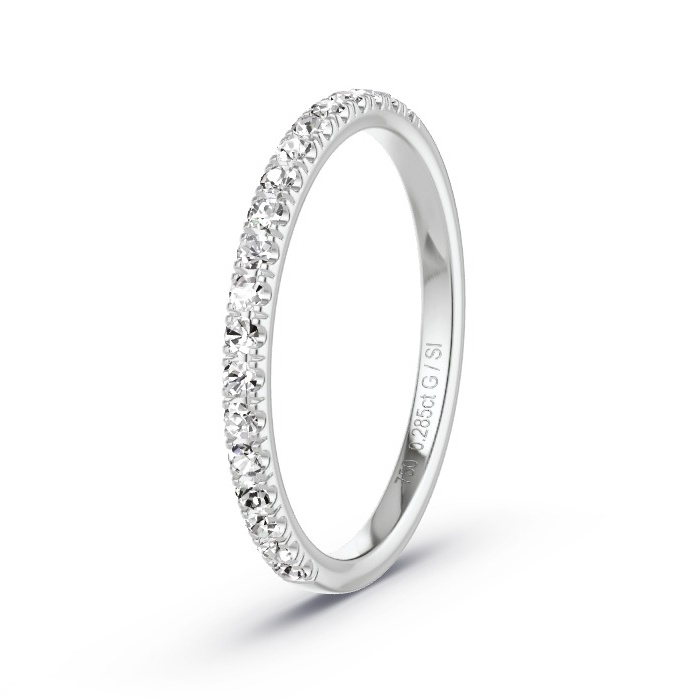 Memoire-Ring Weissgold - 0.285 ct. Diamanten - Modell N°4137 Memoire-Ring Weissgold - 0.285 ct. Diamanten - Modell N°4137