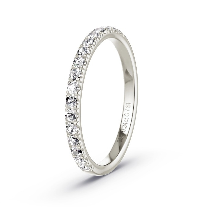 Memoire-Ring Graugold - 0.34 ct. Diamanten - Modell N°4137 Memoire-Ring Graugold - 0.34 ct. Diamanten - Modell N°4137