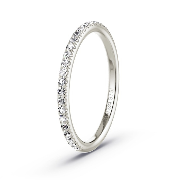 Memoire-Ring Graugold - 0.23 ct. Diamanten - Modell N°4138 Memoire-Ring Graugold - 0.23 ct. Diamanten - Modell N°4138