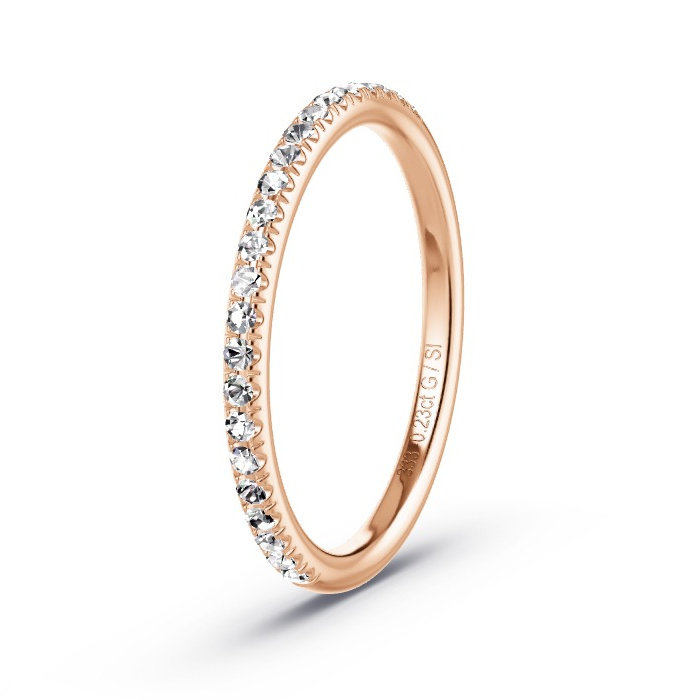 Memoire-Ring Rotgold - 0.23 ct. Diamanten - Modell N°4138 Memoire-Ring Rotgold - 0.23 ct. Diamanten - Modell N°4138
