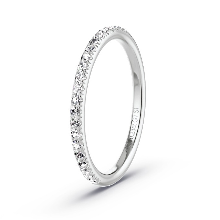 Memoire-Ring Weissgold - 0.23 ct. Diamanten - Modell N°4138 Memoire-Ring Weissgold - 0.23 ct. Diamanten - Modell N°4138