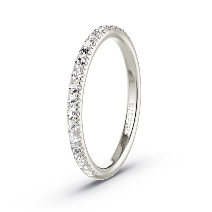 Memoire-Ring Graugold - 0.285 ct. Diamanten - Modell N°4138 Memoire-Ring Graugold - 0.285 ct. Diamanten - Modell N°4138
