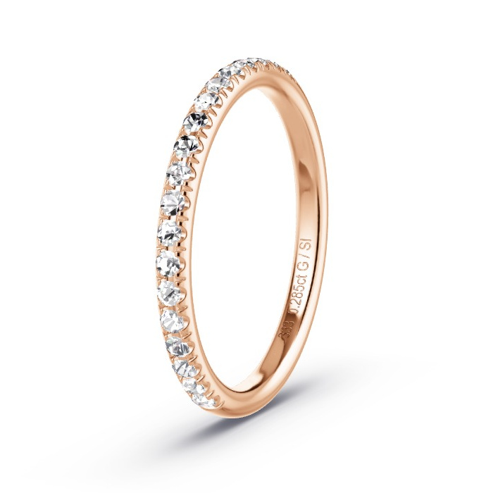 Memoire-Ring Rotgold - 0.285 ct. Diamanten - Modell N°4138 Memoire-Ring Rotgold - 0.285 ct. Diamanten - Modell N°4138