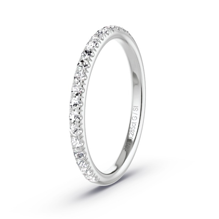 Memoire-Ring Weissgold - 0.285 ct. Diamanten - Modell N°4138 Memoire-Ring Weissgold - 0.285 ct. Diamanten - Modell N°4138
