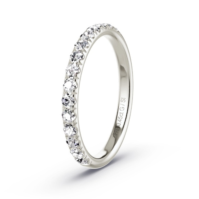 Memoire-Ring Graugold - 0.45 ct. Diamanten - Modell N°4138 Memoire-Ring Graugold - 0.45 ct. Diamanten - Modell N°4138