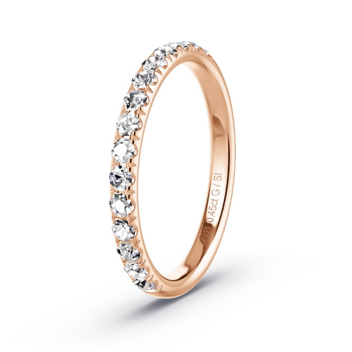 Memoire-Ring Rotgold - 0.45 ct. Diamanten - Modell N°4138 Memoire-Ring Rotgold - 0.45 ct. Diamanten - Modell N°4138