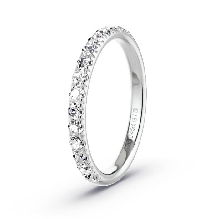 Memoire-Ring Weissgold - 0.45 ct. Diamanten - Modell N°4138 Memoire-Ring Weissgold - 0.45 ct. Diamanten - Modell N°4138