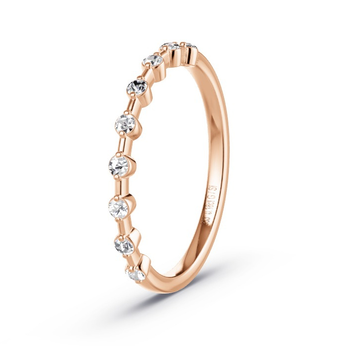 Memoire-Ring Rotgold - 0.18 ct. Diamanten - Modell N°4146 Memoire-Ring Rotgold - 0.18 ct. Diamanten - Modell N°4146
