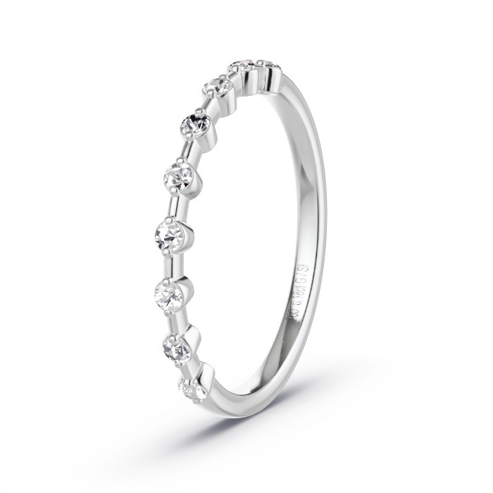 Memoire-Ring Weissgold - 0.18 ct. Diamanten - Modell N°4146 Memoire-Ring Weissgold - 0.18 ct. Diamanten - Modell N°4146