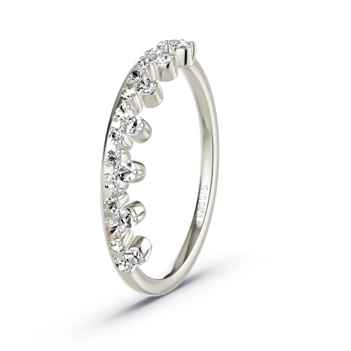 Memoire-Ring Graugold - 0.28 ct. Diamanten - Modell N°4147 Memoire-Ring Graugold - 0.28 ct. Diamanten - Modell N°4147