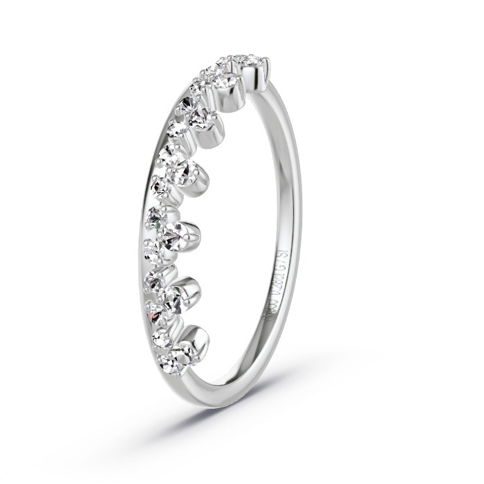 Memoire-Ring Palladium - 0.28 ct. Diamanten - Modell N°4147 Memoire-Ring Palladium - 0.28 ct. Diamanten - Modell N°4147