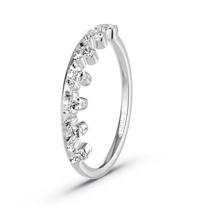Memoire-Ring Weissgold - 0.28 ct. Diamanten - Modell N°4147 Memoire-Ring Weissgold - 0.28 ct. Diamanten - Modell N°4147