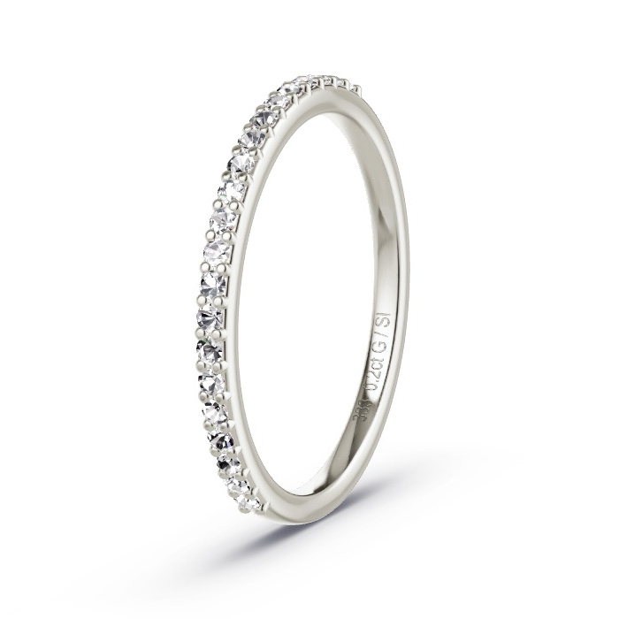 Memoire-Ring Graugold - 0.21 ct. Diamanten - Modell N°4150 Memoire-Ring Graugold - 0.21 ct. Diamanten - Modell N°4150