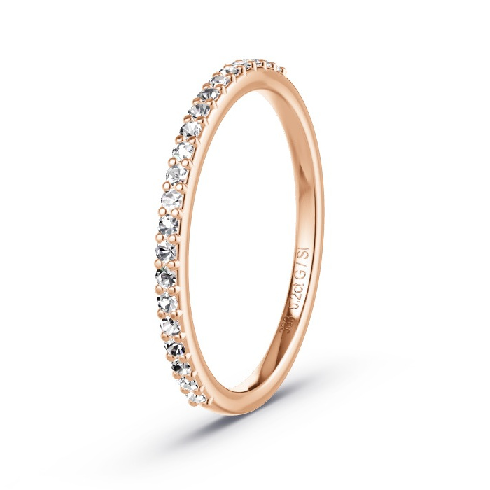 Memoire-Ring Rotgold - 0.21 ct. Diamanten - Modell N°4150 Memoire-Ring Rotgold - 0.21 ct. Diamanten - Modell N°4150