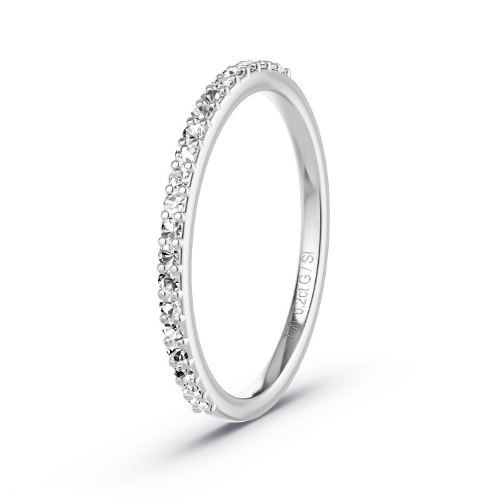 Memoire-Ring Weissgold - 0.21 ct. Diamanten - Modell N°4150 Memoire-Ring Weissgold - 0.21 ct. Diamanten - Modell N°4150