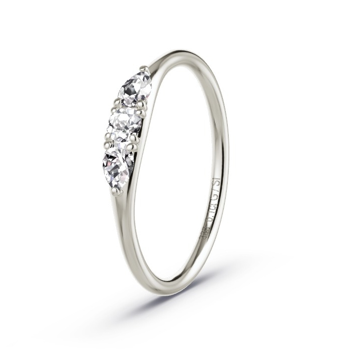 Memoire-Ring Graugold - 0.34 ct. Diamanten - Modell N°4151 Memoire-Ring Graugold - 0.34 ct. Diamanten - Modell N°4151