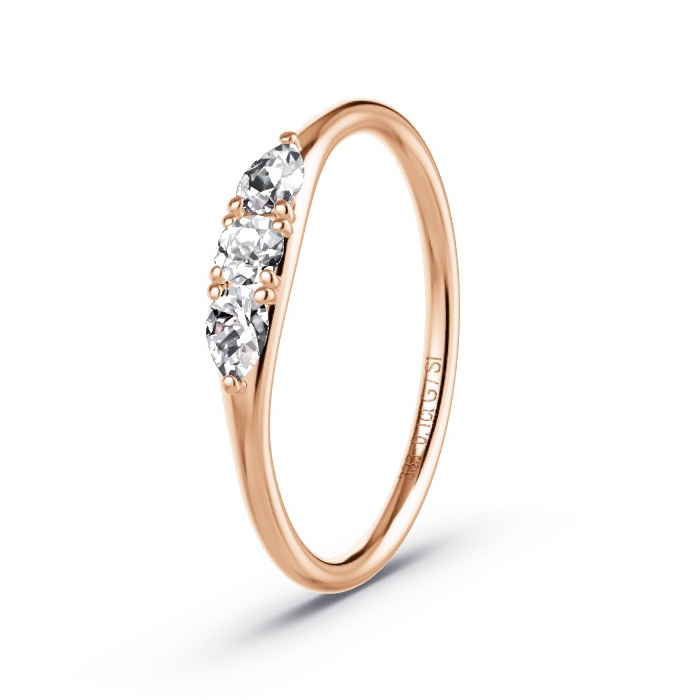 Memoire-Ring Rotgold - 0.34 ct. Diamanten - Modell N°4151 Memoire-Ring Rotgold - 0.34 ct. Diamanten - Modell N°4151