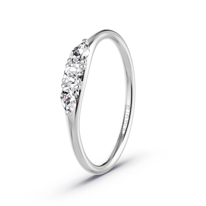 Memoire-Ring Weissgold - 0.34 ct. Diamanten - Modell N°4151 Memoire-Ring Weissgold - 0.34 ct. Diamanten - Modell N°4151