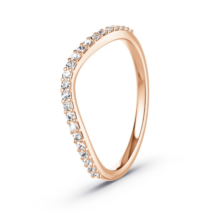 Memoire-Ring Rotgold - 0.23 ct. Diamanten - Modell N°4152 Memoire-Ring Rotgold - 0.23 ct. Diamanten - Modell N°4152