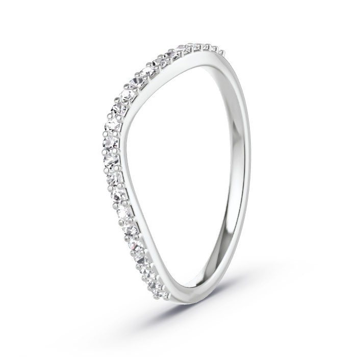 Memoire-Ring Weissgold - 0.23 ct. Diamanten - Modell N°4152 Memoire-Ring Weissgold - 0.23 ct. Diamanten - Modell N°4152