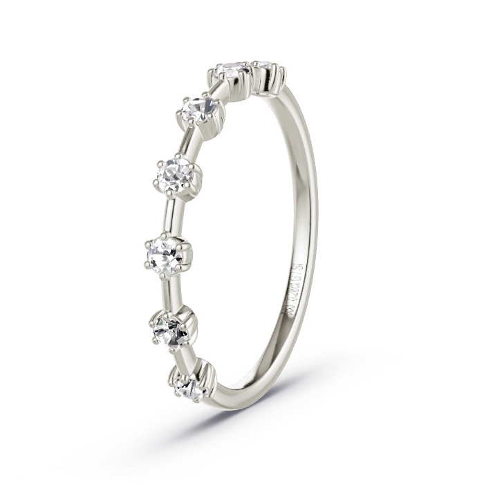 Memoire-Ring Graugold - 0.28 ct. Diamanten - Modell N°4153 Memoire-Ring Graugold - 0.28 ct. Diamanten - Modell N°4153